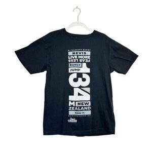 AJ HACKETT Bungy New Zealand Men's T-Shirt in Black/Gray - Sz M